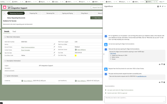 AI Assistant: my open work items list