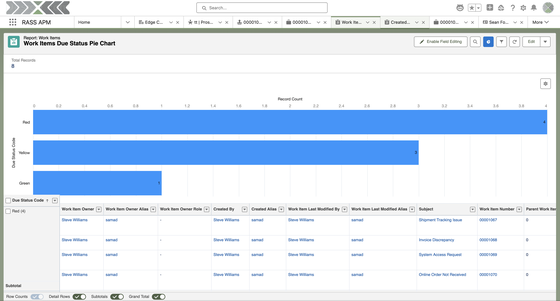 Client work details and attachments