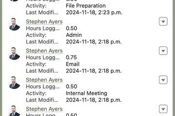 Time tracker screenshot